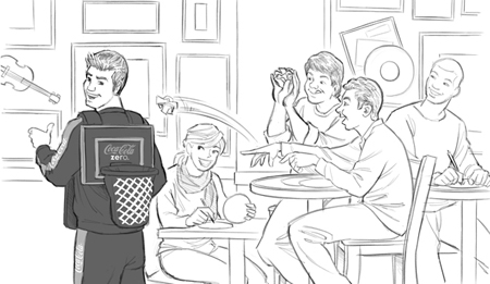 Comp Art FPO by Cedric Hohnstadt for Coke Zero campaign via CPC Intersect Coke Zero FPO comp art