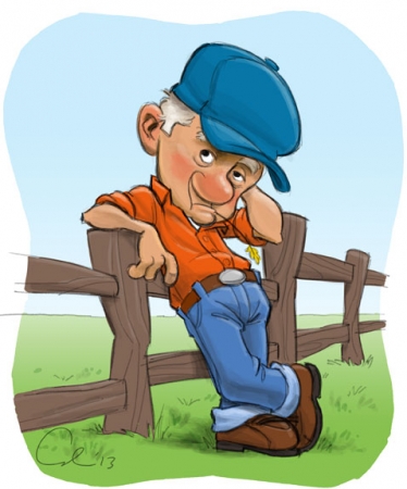 Farmer Sketch from Cedric Hohnstadt Illustration