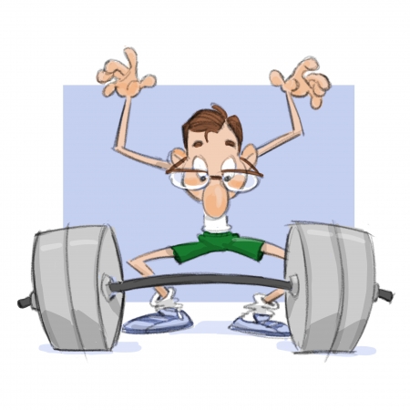 Weight Lifting Sketch by Cedric Hohnstadt
