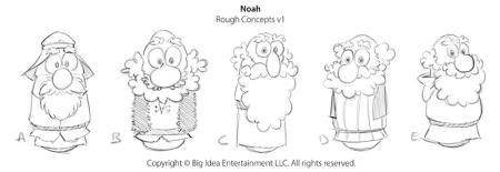 VeggieTales Noah Rough Concepts