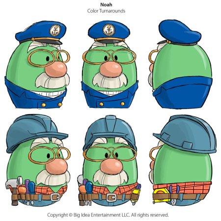 VeggieTales Noah-Costume Turnarounds