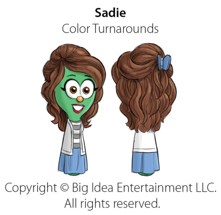 VeggieTales 'Sadie'-Costume Turnarounds
