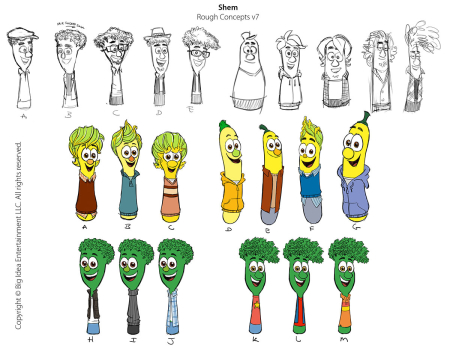 VeggieTales 'Shem' Rough Concepts