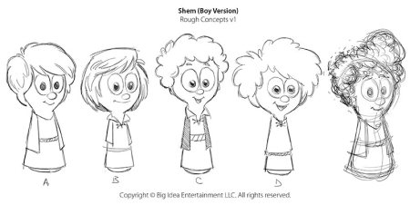 VeggieTales "Boy Shem" Rough Concepts